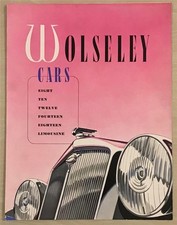 WOLSELEY Car Range Sales