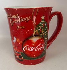 Coca-Cola Large 3D Embossed Ceramic Mug Iconic Christmas Truck And Santa 2017