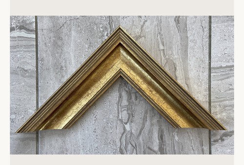 Gold picture frame - , crackled