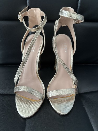 Lipsy metallic gold heeled - metallic,