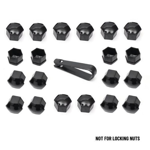 Black wheel nut - black, bolt