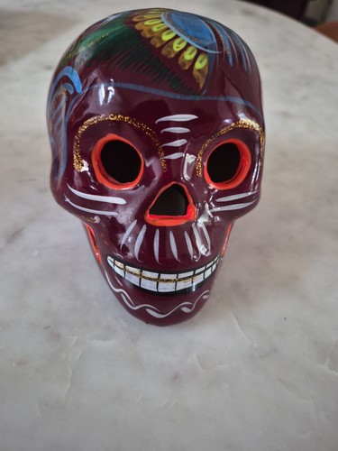 Talavera ceramic sugar - , skull