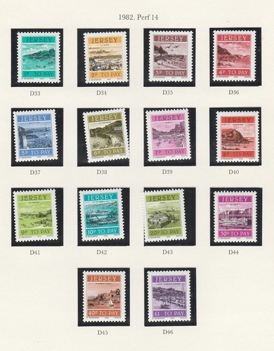 Jersey 1982 postage dues - jersey,