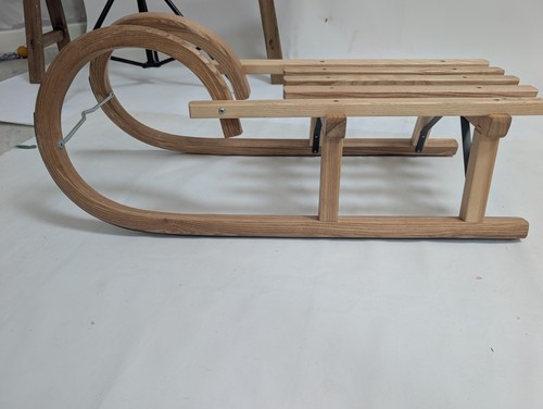 Vintage wooden sledge toboggan - vintage,