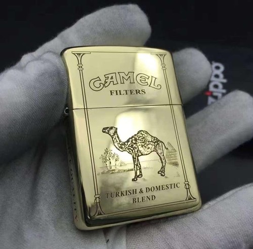 Gold zippo camel - camel, lighter