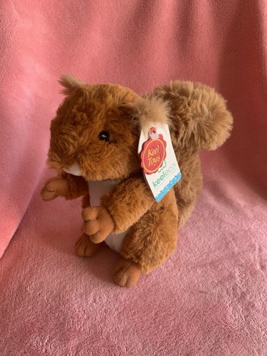 Red squirrel plush toy - red,