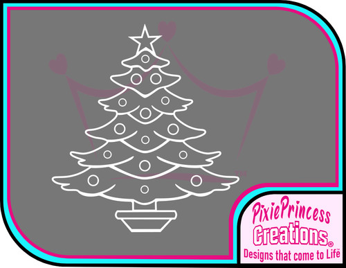 Christmas sticker tree vinyl - y,