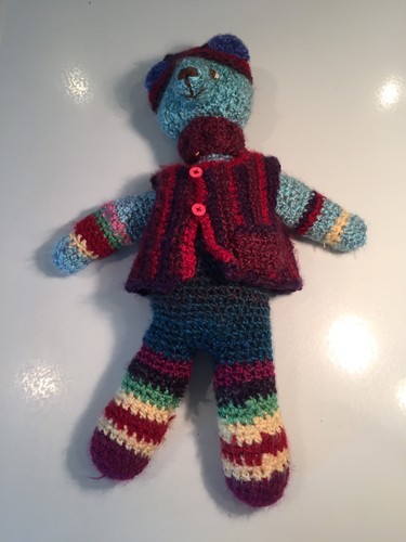 Handmade crochet teddy - crochet,