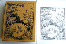 PSX  "K"  Rubber Stamp. Woodland Stream.   Beautiful Design . Decoupages Well. 