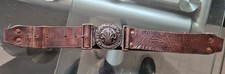Vintage Scout Leader Leather Belt With Cast Buckle 1950s