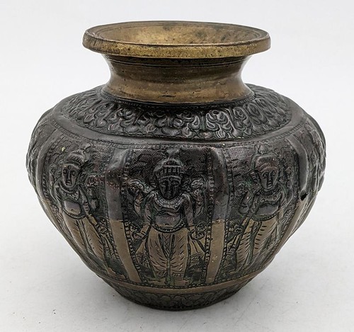 South indian brass - brass, repousse