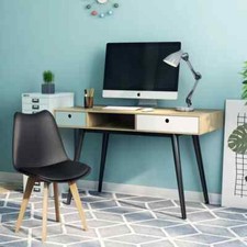 Nordic Scandinavian Computer / Writing Desk Table with 2 Drawer