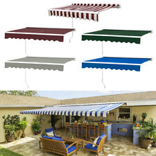 Garden Patio Manual Awning Canopy 2m 3m 4m Sun Shade Shelter Retractable Outdoor