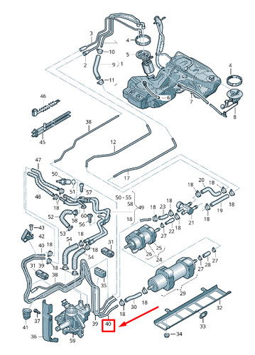 Audi fuel line - a4, b8