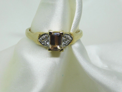 9ct gold oblong - oblong, ametrine
