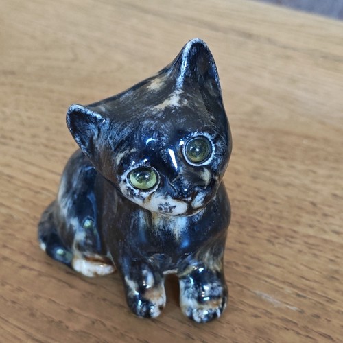 Glazed ceramic pottery cat - glazed,