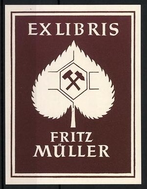 Exlibris fritz müller - exlibris,