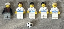 Lego Vintage 5 a side White & Blue Football team Minifigures 