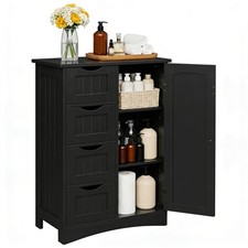 Black Bathroom Linen Cabinet