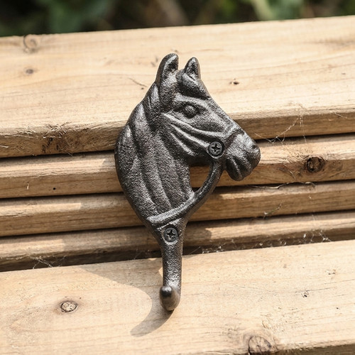 Cast iron wall hook horse - wall,