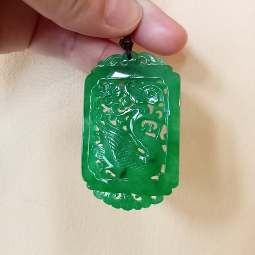 Chinese jadeite jade pendant - jadeite,