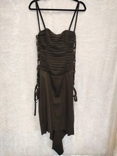 Charas special occasion  Party dress Strappy Black  lace up sides UK Size 12