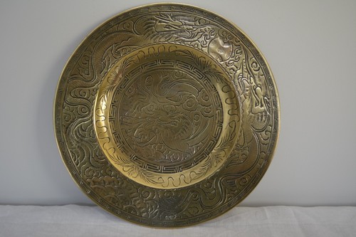 Vintage chinese brass wall - vintage,