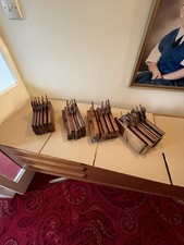 ANTIQUE  20 ORIGINAL WOODEN REBATE CHAMFER PLACE STAMPED MATHIESON AND SONS