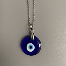 Evil eye pendant silver - eye, chain