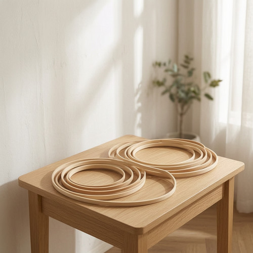 Wooden bamboo floral - bamboo, hoops