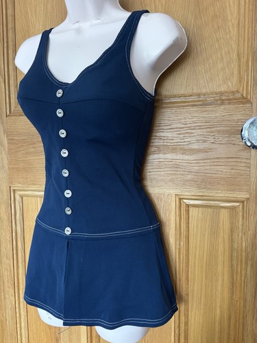 Navy vintage 1970s - vintage, swimsuit
