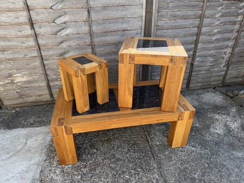 Solid oak coffee table - , and