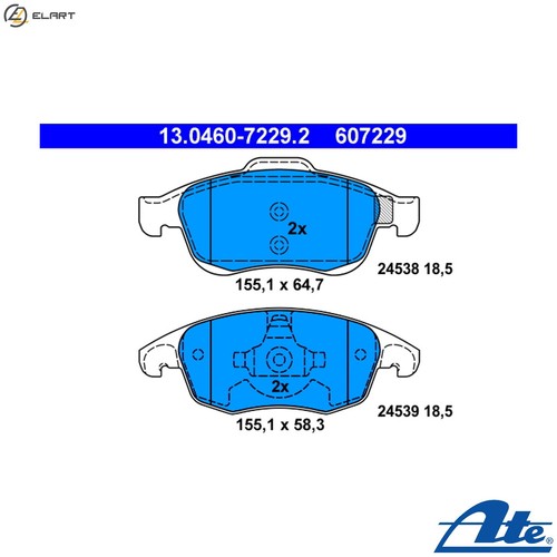 Brake pad set disc - brake,