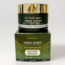 Imp. Box Elizabeth Grant 50ml Green Power Replenishing Night Cream Hemp Oil NEW