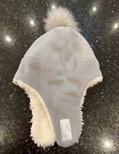 STONZ GREY BABY FLEECE HAT WITH FASTENING 6 - 18 MONTHS GREAT CONDITION