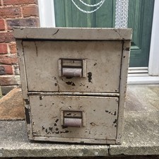 Vintage 2 Drawer  Metal