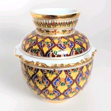 Exquisite Thai Benjarong Bowl Unusual Lid