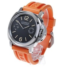 PANERAI LUMINOR MARINA PAM00590 44mm SS Rubber Black Dial Hand-Wind Small #C457