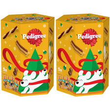 Pedigree Christmas Dog Treat Gift Box 2 Pack | Festive Dog Treat Selection