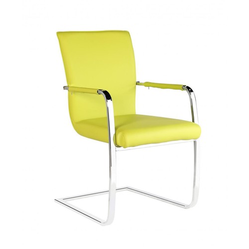 Leather arm chair - chair, white