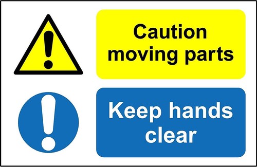 Caution moving parts - , keep