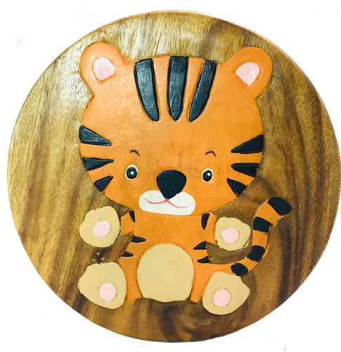 Tiger childrens wooden - tiger, stool