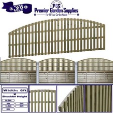 Florence Trellis Arched Vertical Slatted Fence Panels Treated Screening Topper