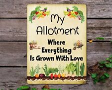 Allotment Metal Sign Gift