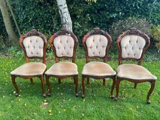 4 Ornately Carved Mahogany