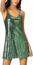 Allegra K Women's Party Glitter Dress, Sequin Dress, size small