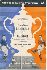 FA CUP SEMI FINAL 1951 Birmingham City v Blackpool