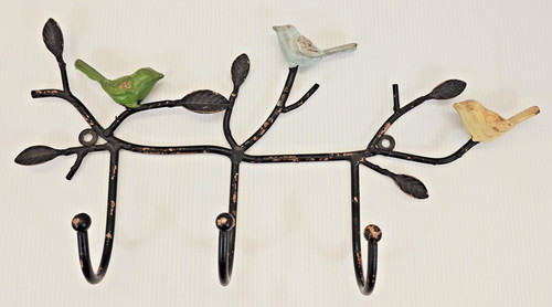 Metal wall coat hanger - metal, hooks