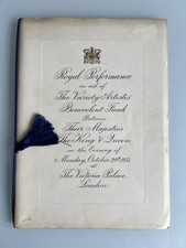 1951 Royal Performance Programme Attended By King George. Victoria Palace London