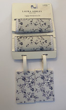 Laura Ashley Luggage Set 2 Luggage Tags 2 Grippers 2 ID Cards Floral Design